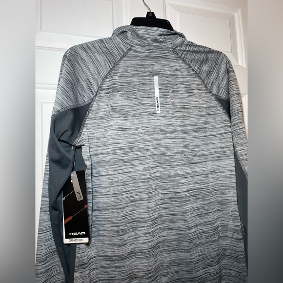 Head Womans Long Sleeve 1/2 Zip Top Sz Large NWT 2 Tone Heather Gray Dri Motion - Picture 6 of 8